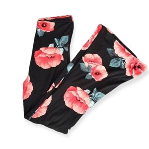 Dolls kill SAY ANYTHING pink poppy floral print bell bottoms Size medium